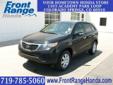 Â .
Â 
2011 Kia Sorento
$16763
Call 719-785-5060
Front Range Honda
719-785-5060
1103 Academy Park Loop,
Colorado Springs, CO 80910
Sorento LX and 4WD. Classy Black! Power To Surprise! This vehicle includes our exclusive Buyer's Assurance Package.