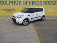 Â .
Â 
2011 Kia Soul Base
$14500
Call (903) 225-2865 ext. 194
Sulphur Springs Dodge
(903) 225-2865 ext. 194
1505 WIndustrial Blvd,
Sulphur Springs, TX 75482
Cute, Sporty, Quick, FUN!!! This Kia Soul is a 1 owner Vehicle in Great Condition. LOW MILES!!! 9639
