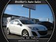 Price: $15300
Make: Mazda
Model: Mazda3
Color: White
Year: 2011
Mileage: 35936
Please visit our website at www.brothersautosalesinc.com to view more pictures and a video of this vehicle. Prices at the dealership may be more than the advertised price. Be