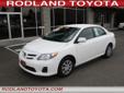 .
2011 Toyota Corolla LE
$16482
Call 425-344-3297
Rodland Toyota
425-344-3297
7125 Evergreen Way,
Everett, WA 98203
ONE OWNER! GREAT GAS SAVER! 26 CITY MPG and 34 HWY MPG! SAVINGS!! The Toyota Corolla is a practical sedan with a solid reputation, and gets