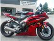 Â .
Â 
2011 Yamaha YZF-R6
$9899
Call (860) 341-5706 ext. 228
Engine Type: 599 cc liquid-cooled inline 4-cylinder; DOHC, 16 titanium valves
Displacement: 599 cc
Bore and Stroke: 67.0 x 42.5 mm
Cooling: Liquid-Cooled
Compression Ratio: 13.1:1
Fuel System: