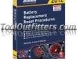 Autodata ADT12-500 ADT12-500 2012 Battery Replacement Reset Procedures Manual
Price: $78.01
Source: http://www.tooloutfitters.com/2012-battery-replacement-reset-procedures-manual.html