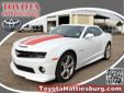 Â .
Â 
2012 Chevrolet Camaro
$34995
Call (601) 812-6926 ext. 343
QUESTIONS? TEXT "TOYHATT" TO 37483 FOR MORE INFO.
Vehicle Price: 34995
Mileage: 16744
Engine: Gas V8 6.2L/376
Body Style: Coupe
Transmission: Automatic
Exterior Color: White
Drivetrain: RWD