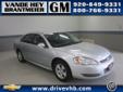 Â .
Â 
2012 Chevrolet Impala
$15545
Call (920) 482-6244 ext. 233
Vande Hey Brantmeier Chevrolet Pontiac Buick
(920) 482-6244 ext. 233
614 North Madison,
Chilton, WI 53014
For more than 50 years, Impala has delivered proven excellence in a sedan millions