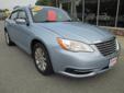 2012 Chrysler 200 Touring
Vehicle Details
Year:
2012
VIN:
1C3CCBBB5CN142726
Make:
Chrysler
Stock #:
14864
Model:
200
Mileage:
63,444
Trim:
Touring
Exterior Color:
Blue
Engine:
2.4L 4 cyls
Interior Color:
Transmission:
Automatic 6-Speed
Drivetrain:
SPECIAL