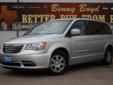 Â .
Â 
2012 Chrysler Town & Country Touring
$22540
Call (806) 853-9631 ext. 117
Benny Boyd Lamesa
(806) 853-9631 ext. 117
1611 Lubbock Hwy,
Lamesa, TX 79331
This Town & Country is a 1 Owner w/a clean CarFax history report. Non-Smoker. LOW MILES! Just 12166.
