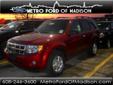 Metro Ford of Madison
5422 Wayne Terrace, Â  Madison , WI, US -53718Â  -- 877-312-7194
2012 Ford Escape XLT
Price: $ 29,035
20 Year/200,000 Mile Limited Warranty 
877-312-7194
About Us:
Â 
Metro Ford Kia - Madison, WisconsinMetro Ford Kia welcomes you to
