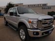 .
2012 Ford Super Duty F-250 SRW 4WD Crew Cab 156 Lariat
$62250
Call (254) 236-6578 ext. 76
Stanley Ford McGregor
(254) 236-6578 ext. 76
1280 E McGregor Dr ,
McGregor, TX 76657
Leather, Satellite Radio, iPod/MP3 Input, Onboard Communications System, Head