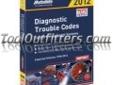 "
Autodata 12-350 ADT12-350 2012 Import Diagnostic Trouble Codes Manual
Features and Benefits:
Covers imported vehicles 1998-2012
Trouble codes - accessing and erasing
System faults - locations and probable causes
Code types - MIL, OBD-I, OBD-II and HEX