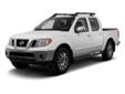 2012 Nissan Frontier S - $25,999
Frontier PRO, 4D Crew Cab, 4.0L V6 DOHC, 5-Speed Automatic with Overdrive, 4WD, and Steel w/Leather Appointed Seat Trim. Look! Look! Look! Stop clicking the mouse because this beautiful 2012 Nissan Frontier is the