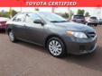 2012 Toyota Corolla LE - $14,759
Looks Fantastic! Certified! Carfax One Owner! 34.0 MPG! Low miles with only 23,494 miles! This near new Toyota Corolla LE has a great looking Magnetic Gray Metallic exterior and a Gray interior! Our pricing is very