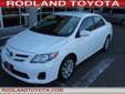 .
2012 Toyota Corolla LE
$17842
Call (425) 344-3297
Rodland Toyota
(425) 344-3297
7125 Evergreen Way,
Everett, WA 98203
ONE OWNER! GREAT FUEL ECONOMY at 26 CITY MPG and 34 HWY MPG. Corolla LE comes standard with power windows and door locks, cruise