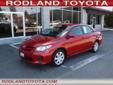 .
2012 Toyota Corolla LE
$17824
Call (425) 344-3297
Rodland Toyota
(425) 344-3297
7125 Evergreen Way,
Everett, WA 98203
ONE OWNER! GREAT COMMUTER CAR including GREAT GAS SAVINGS. 34 HWY MPG and 26 CITY MPG! This IMPRESSIVE car is available at just the