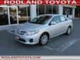 .
2012 Toyota Corolla LE
$17541
Call (425) 341-1789
Rodland Toyota
(425) 341-1789
7125 Evergreen Way,
Financing Options!, WA 98203
ONE OWNER! GREAT GAS SAVINGS! *** JUST ANNOUNCED! 1.9% FOR ALL CERTIFIED MODELS JULY 9, 2013 THROUGH SEPTEMBER 30, 2013. ON