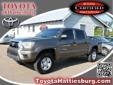 Â .
Â 
2012 Toyota Tacoma
$28995
Call (601) 812-6926 ext. 85
QUESTIONS? TEXT "TOYHATT" TO 37483 FOR MORE INFO.
Vehicle Price: 28995
Mileage: 15408
Engine: Gas I4 2.7L/164
Body Style: Pickup
Transmission: Automatic
Exterior Color: Gray
Drivetrain: RWD