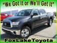 Fox Lake Toyota/Scion
75 S US Highway 12, Â  Fox Lake , IL, US -60020Â  -- 847-497-9085
2012 Toyota Tundra 4WD Truck CrewMax 5.7L FFV V8 6-Spd AT
Price: $ 40,330
Click here for finance approval 
847-497-9085
About Us:
Â 
Â 
Contact Information:
Â 
Vehicle