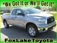 Fox Lake Toyota/Scion
75 S US Highway 12, Â  Fox Lake , IL, US -60020Â  -- 847-497-9085
2012 Toyota Tundra 4WD Truck Dbl 5.7L FFV V8 6-Spd AT
Price: $ 36,065
Click here for finance approval 
847-497-9085
About Us:
Â 
Â 
Contact Information:
Â 
Vehicle