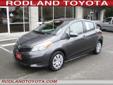 .
2012 Toyota Yaris Liftback Auto LE
$15962
Call 425-344-3297
Rodland Toyota
425-344-3297
7125 Evergreen Way,
Everett, WA 98203
ONE OWNER! CORPORATE VEHICLE WITH ALL SERVICE RECORDS. 30 CITY MPG and 38 HWY MPG. Yaris LE 5-door come standard with the