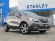 .
2013 Buick Encore FWD 4dr Convenience
$26005
Call (254) 236-6577 ext. 128
Stanley Chevrolet Buick Marlin
(254) 236-6577 ext. 128
1635 N. Hwy 6 Bypass,
Marlin, TX 76661
Deep Espresso Brown Metallic with Dark Cocoa Ash Lower Accent Color exterior and