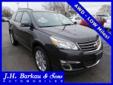 .
2013 Chevrolet Traverse LT
$30952
Call (815) 600-8117 ext. 16
J. H. Barkau & Sons Cedarville
(815) 600-8117 ext. 16
200 North Stephenson,
Cedarville, IL 61013
Safe and reliable, this pre-owned 2013 Chevrolet Traverse LT makes room for the whole team and