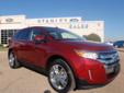 .
2013 Ford Edge 4dr Limited FWD
$41035
Call (254) 236-6578 ext. 82
Stanley Ford McGregor
(254) 236-6578 ext. 82
1280 E McGregor Dr ,
McGregor, TX 76657
Heated Leather Seats, Telematics, Multi-Zone A/C, Heated Mirrors, Head Airbag, Chrome Wheels, Back-Up