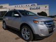 .
2013 Ford Edge 4dr SEL FWD
$36635
Call (254) 236-6578 ext. 66
Stanley Ford McGregor
(254) 236-6578 ext. 66
1280 E McGregor Dr ,
McGregor, TX 76657
Heated Leather Seats, Nav System, CD Player, Dual Zone A/C, Satellite Radio, CHARCOAL BLACK, LEATHER SEAT