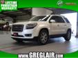 Price: $47855
Make: GMC
Model: Acadia
Color: White Diamond Tri-Coat
Year: 2013
Mileage: 6
Convient Bluetooth, Tri Zone climate control (competion does not have)...3rd Row Seating..ease of acces to the 3rd row..Denali class...leather wrapped steering wheel