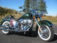 2013 Softail Deluxe-103, finished in a breathtaking Hard Candy Lucky Green Flake.
M.S.R.P. Â  $19,794
The most confidence-inspiring Big Twin to come out of Milwaukee, the Softail Deluxe features an extremely low saddle, atop a low and narrow chassis,