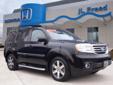 Price: $42000
Make: Honda
Model: Pilot
Color: Crystal Black Pearl
Year: 2013
Mileage: 0
Check out this Crystal Black Pearl 2013 Honda Pilot Touring with 0 miles. It is being listed in Montgomeryville, PA on EasyAutoSales.com.
Source: