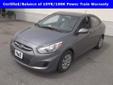 2015 Hyundai Accent GLS - $10,999
WOW!!! A 2015 UNDER 12K AND HAS HAVING LOW MILES??? THIS HYUNDAI ACCENT GLS WILL KEEP YOUR BUDGET IN TACT WHILE SAVING GAS WITH THE 1.6 LITER ENGINE. QUIET CABIN AREA, GREAT FOR LONG AN D SHORT TRIPS, NICE SHIMMERING