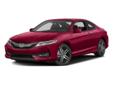 2016 Honda Accord Touring - $32,467
Accord Touring, Honda Certified, 2D Coupe, 3.5L V6 SOHC i-VTEC 24V, and 6-Speed Automatic. In a class by itself! Don't wait another minute! Do you want it all, plus a little guilty-indulgence? Well, with this