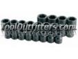 "
S K Hand Tools 85621 SKT85621 21 Piece 1"" Drive 6 Point Standard SAE Impact Socket Set
Features and Benefits:
Improved black coating retains more rust preventative compound than black oxide
Neck-down design provides improved access over tapered design