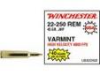"
Winchester Ammo USA222502 22-250 Remington 45gr, USA Jacketed Hollow Point, (Per 40)
For avid centerfire rifle shooters, Winchester has introduced a full line of USA Brand Centerfire Rifle Ammunition-including two specially packaged hollow point loads