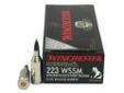 "
Winchester Ammo SBST223SS 223 Winchester Super Short Magnum 223 WSSM, 55gr, Ballistic Silvertip,(Per 20)
Supreme Accuracy. The solid base boattail design and special jacket contours deliver excellent long-range accuracy with reduced cross-wind drift.