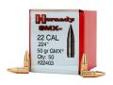 "
Hornady 22403 22 Caliber Bullets (.224) 50 Gr GMX (Per 50)
Hornady's GMX bullet gives hunters an expanding monolithic bullet that delivers ultra-flat trajectories and devastating terminal performance. The gilding metal bullet is harder and tougher than