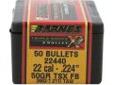 "
Barnes Bullets 22440 22 Caliber Bullets.224"" 50gr TSX FB (5.56) (Per 50)
Barnes Triple-Shock
- Caliber: 22 (.224"")
- Grain: 50
- Bullet: TSX FB
- Per 50"Price: $24.29
Source: