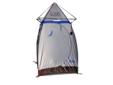 The Tepee, the camping industry's first fully equipped portable outhouse by Paha Que', provides a "common sense" evolution in campsite restroom and shower facilities. Featuring 67" vertical walls, floor measurements of 54" x 54", and a peak that reaches