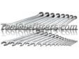 "
S K Hand Tools 86043 SKT86043 23 Piece SuperKromeÂ® Fractional Combination Wrench Set
Features and Benefits:
SuperKromeÂ® finish provides long life and maximum corrosion resistance
SureGripÂ® hex design drives the side of the fastener, not the corner
