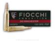 This 243 Win cartridge, loaded by Fiocchi, features a pointed soft point projectile which is designed to provide great ballistics properties as well as provide great expansion on impact. This load is an ideal hunting round. This round is brass-cased,