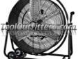 "
Mountain CED600CT00 MTN5024 24"" Orbital Drum Fan
Features and Benefits:
Orbital adjustment allows fan to tilt up and down and pivot side to side
Two speed energy efficient motor
120V/60Hz
Cut-off protect from overheating
OSHA and UL approved
3 balanced