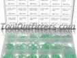 "
K Tool International KTI-00086 KTI00086 270 Piece HNBR O-Ring Assortment
Features and Benefits:
17 sizes of high temperature green for A/C
Contains product assortment map for easy identification of components
Packaged in multicompartment, refillable
