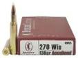 "
Nosler 60025 270 Winchester 130gr AB (Per 20)
Nosler Custom Ammunition, Trophy Grade
- Caliber: .270 Winchester
- Grain: 130
- Bullet Type: AccuBond
- Muzzle Velocity: 3075 fps
- Per 20
- Use: Medium Game"Price: $34.88
Source: