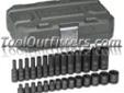"
KD Tools 84901 KDT84901 28 PIece 1/4"" Drive 6 Point Metric Standard and Deep Impact Socket Set
Features and Benefits:
Chrome Molybdenum Alloy Steel for exceptional strength and long lasting durability
High visibility laser etched markings with