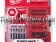 "
Milwaukee Electric Tools 48-32-4401 MLW48-32-4401 29 Piece Shockwaveâ¢ Driver Bit Set
Features and Benefits:
Geometric design provides the shock absorption
Proprietary steel and heat treat process for maximum strength and durability
Forged tips for