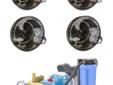 Contact the seller
6 18" Fan Mist Cooling Kit with 1000 PSI Pump This 6 18" Fan Mist Cooling Kit with 1000 PSI Pump high pressure misting fans provide optimal cooling for open spaces such as backyard patios or restaurant dining areas. Fans help disperse