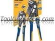 "
Vise Grip 1802533 VGP1802533 2 Piece GrooveLock 8"" V-Jaw and 10"" Straight Jaw Pliers Set
Features and Benefits:
Multi-groove ratcheting system allows for twice the groove positions
VISE-GRIP Lifetime Guarantee
"Model: VGP1802533
Price: $20.85
Source: