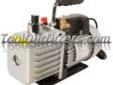 "
FJC, Inc. 6925 FJC6925 2 Stage 5.0 CFM Rotary Vane Vacuum Pump
"Price: $203.82
Source: http://www.tooloutfitters.com/2-stage-5.0-cfm-rotary-vane-vacuum-pump.html