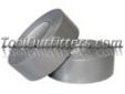 "
K Tool International KTI-73560 KTI73560 2"" x 60 Yards Duct Tape
Features and Benefits:
Multipurpose gray duct tape for numerous uses
Roll measures 2" wide x 60 yards
"Price: $8.91
Source: http://www.tooloutfitters.com/2-x-60-yards-duct-tape.html