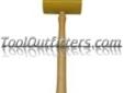 "
FILMTECH LLC 5806 NCT5806 3-1/4"" Flat Face Mallet - Yellow
Features and Benefits:
Made from yellow ultra-high-molecular-weight plastic
Mallets have a mar-free surface
Excellent tool for stretching and finishing sheet metal
Genuine hickory handles
Made