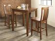 Solid Hardwood and Veneer Construction Table Solid Hardwood Stools Hand Rubbed, Multi-Step Finish Solid Hardwood Tapered Legs Shaped Back for Comfort Finish: Classic Cherry Dimensions: Table: 32 (W) x 32 (D) x 36 (H) Stool: 18.5 (W) x 22.5 (D) x 40.5 (H)